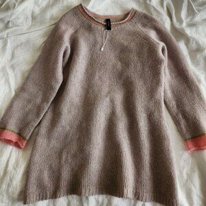 Marc Cain lavender sweater with pink and green details